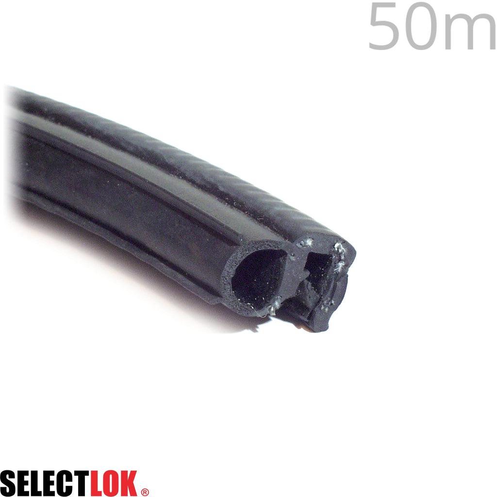 50m of Rubber Side Mount Profile EPDM Grip 2.0mm