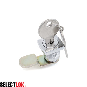 Cam Lock L=16mm Chrome Round MIXED 30mm Flat Cam - Selectlok